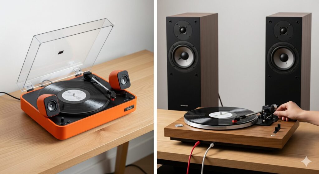 レコード・カセット・CD・ラジオ多用途型プレーヤー
